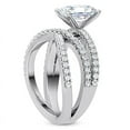 thumbnail image 3 of Spot Jewel Criss Cross Wedding Diamond Ring for Women - Pave Set Radiant Cut 2.1 Ct Lab Created Stone - White Gold Over 14K Bridal Jewelry - Engagement Band for Memorable Celebrations & Style, 3 of 3