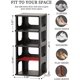 thumbnail image 3 of Estantes para zapatos, almacenamiento apilable, muebles de plástico, estantes de 5 niveles, caja ahorradora de espacio, puerta, 3 of 5