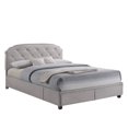 thumbnail image 2 of Home Fare Queen Shaped Corners Grey Upholstered Bed with Storage, 2 of 8