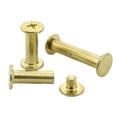 thumbnail image 1 of MYG Versatile Usage 10pcs CopperPlated Ledger Binding Rivets 5mm Screws Set, 1 of 9