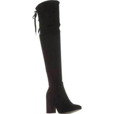 - Womens ESPRIT Viola Over The Knee Back Lace Boots, Black