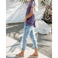 thumbnail image 2 of Sherrylily Women V Neck T Shirts Casual Summer Tops Tees Loose Fit Tunics, 2 of 3
