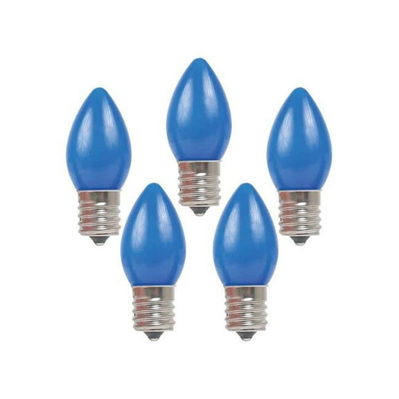 Holiday Bright Lights Incandescent C7 Blue 25 ct Replacement Christmas Light Bulbs 0.08 ft.