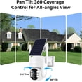 thumbnail image 3 of Solar Security Cameras Wireless Outdoor, 5G&2.4GHz Cameras for Home Security, 2K Solar Outdoor Camera, Color Night Vision, AI Human Detection, 2-Way Talk, Siren Alarms (2-Pack), 3 of 8