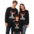 thumbnail image 1 of MIASHUI Ensemble de Pyjamas Assortis pour la Famille Shorts de Noël pour Enfants Imprimé Lettre Col Rond Manches Longues Chandail en Molleton Sans Capuche Femmes,G, 1 of 6