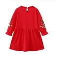 thumbnail image 3 of Godderr Girls Embroidery Dress for Kids Baby 2-7T Doll Collar Long Sleeve Cotton Casual Dress Toddler Knitted Spring Autumn Princess Dress, 3 of 4
