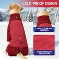 thumbnail image 6 of ROZKITCH Warm Dog Winter Coat Windproof Adjustable Turtleneck Fleece Dog Jacket for Halloween and Christmas Pajamas for Medium Dogs Red XL, 6 of 8