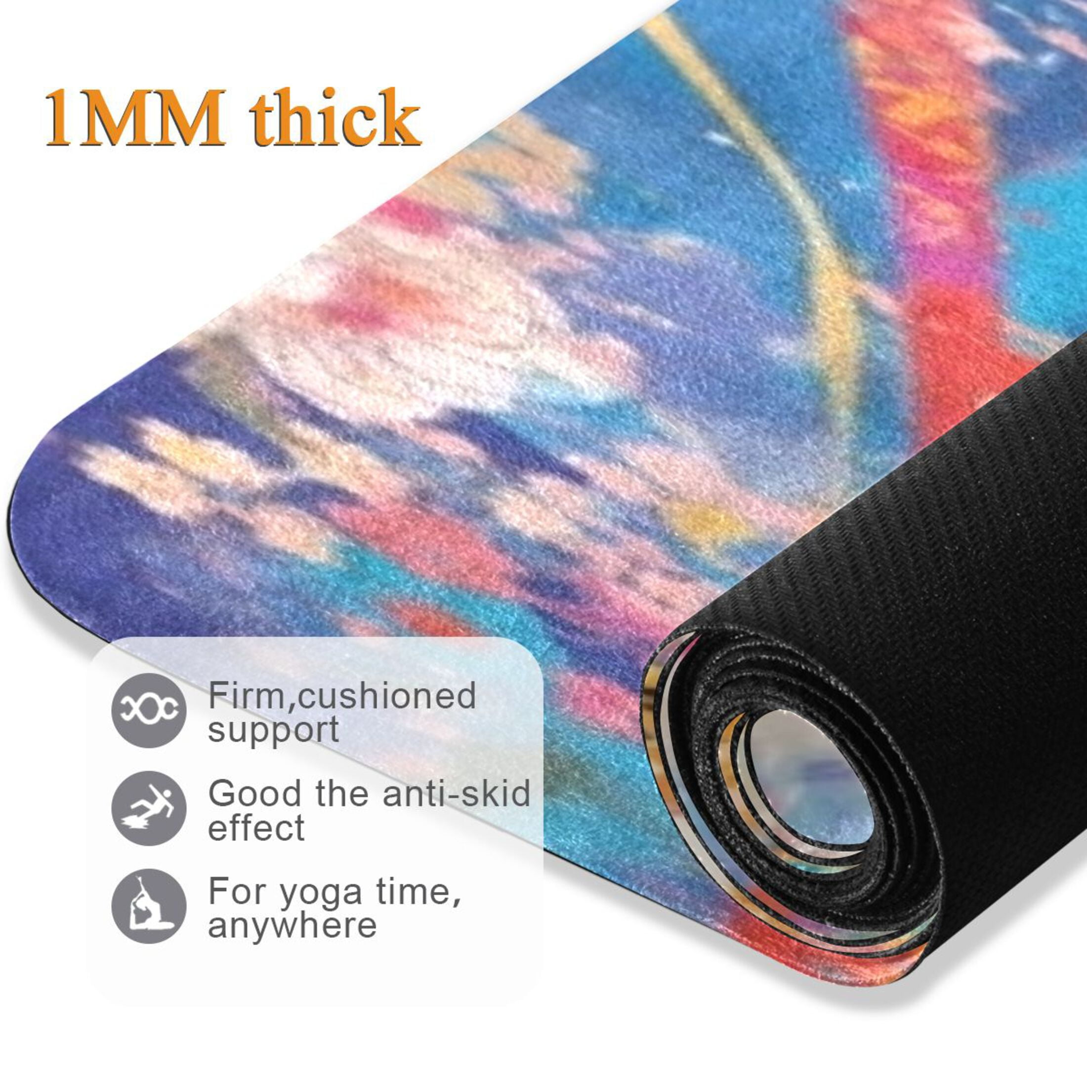 BZSMCE Yoga Mat Women Fitness Mat Vibrant Tige Pattern