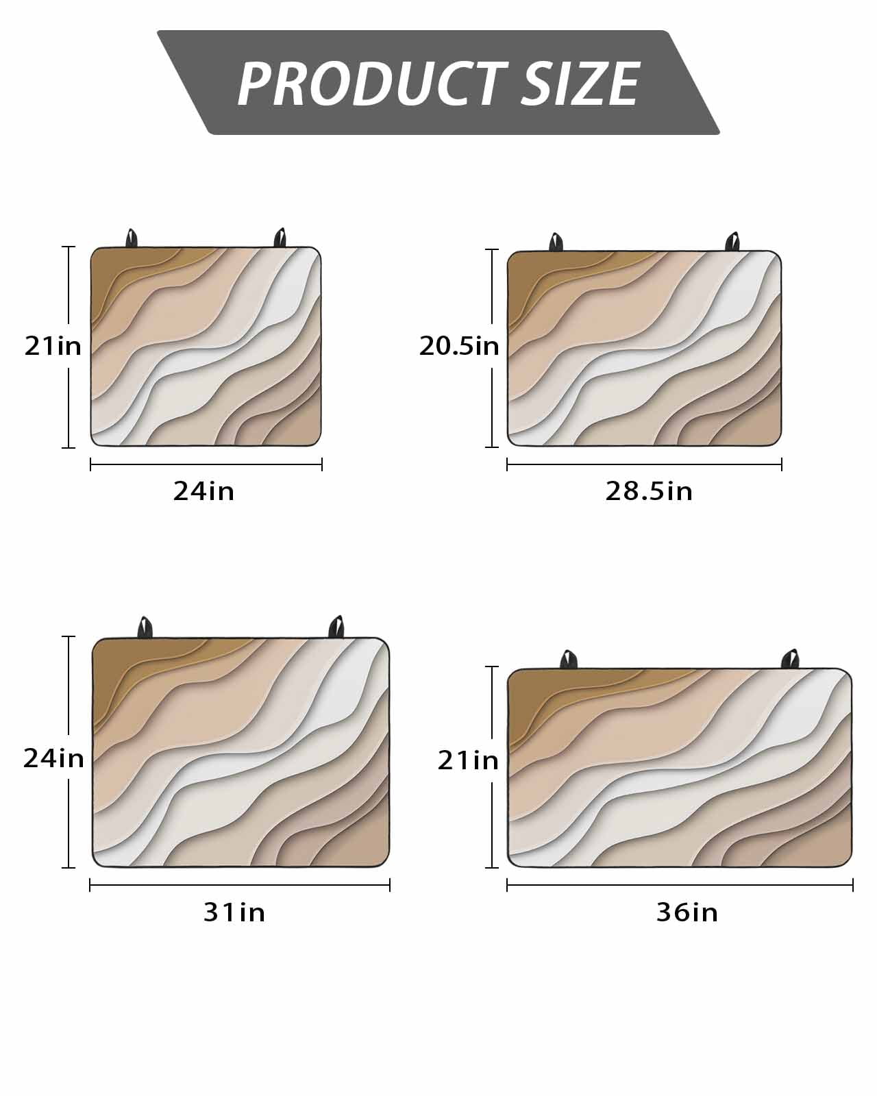 Stove Top Covers for Electric Stove, Beige Ombre Glass Stovetop Cover Protector, Modern Geometric Abstract Aesthetic Cream Induction Cooktop Protector Oven Mat for Kitchen Countertop 24"x21"
