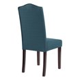 thumbnail image 4 of High Back Fabric Upholstered Dining Chairs with Nailhead Trim, Blue, Set of 2, 4 of 10