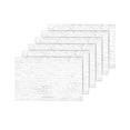 thumbnail image 4 of MKHERT Vintage White Brown Brick Wall Placemats Table Mats for Dining Room Kitchen Table Decoration 12x18 inch,Set of 6, 4 of 4