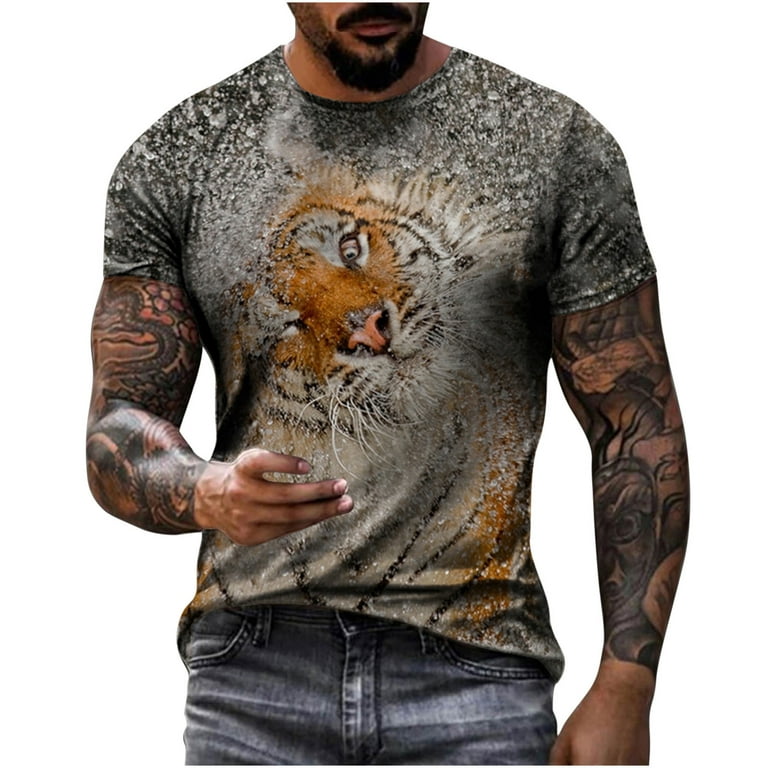 Ayolanni Men's Unisex Daily T Shirt 3d Print Graphic Prints Horse Print  Short Sleeve Tops Casual Blouse 