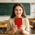 thumbnail image 3 of A5 Soft Leather Matte Business Notebook - Professional Lined Journal - Office Writing Notebook - Red, 3 of 4