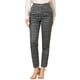 thumbnail image 1 of INSPIRE CHIC Pantalones A Cuadros De Tartán Vintage Para Mujer Pantalones Largos Rectos De Cintura Elástica Gris XS, 1 of 6