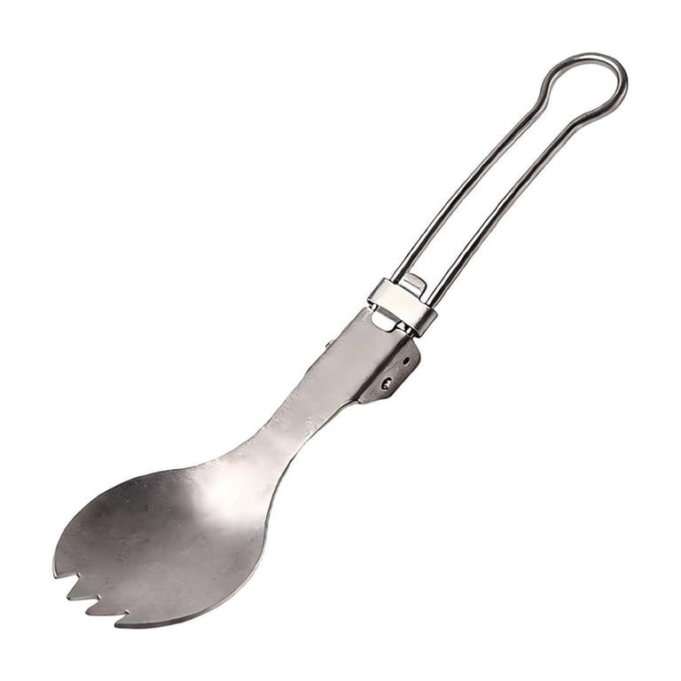 Dxssxc 16.5cm Titanium Folding Spork, Ultra-Light 20g, Food-Grade
