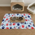 thumbnail image 3 of 18"x 27.5" - Extra Large Dog Feeding Mat, Absorbent Mats for Dog Food and Water Bowl, Pet Placemat for Dogs, Cats, Puppy Accessories - (Paw Print Patriotic Star), 3 of 6
