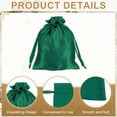thumbnail image 3 of Uxcell Satin Bags with Drawstring, 6x8 Inch Wedding Favor Bag Mini Gift Packaging for Birthday Christmas Jewelry Party (Green, Pack of 4), 3 of 7