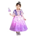 thumbnail image 6 of LOEL Girls Princess Costume Puff Sleeve Purple Fancy Dress Ages 3-10 for Halloween Birthday Party, 6 of 9