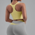 thumbnail image 3 of vdgthytj Yoga Tank Tops for Women Sleeveless Square Neck Crop Slim Fitted Color Blocking Summer Gym Workout Racerback Crop Tops, 3 of 4