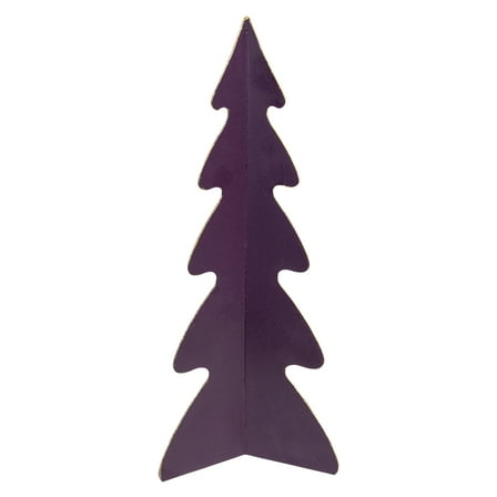 Northlight Triangular Christmas Tree with Curved Edges Decoration - 12" - Purple