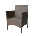 thumbnail image 5 of Conor 4PC Steel Esprsso Resin Wicker Patio Conversation Set with Tan cushion, 5 of 9