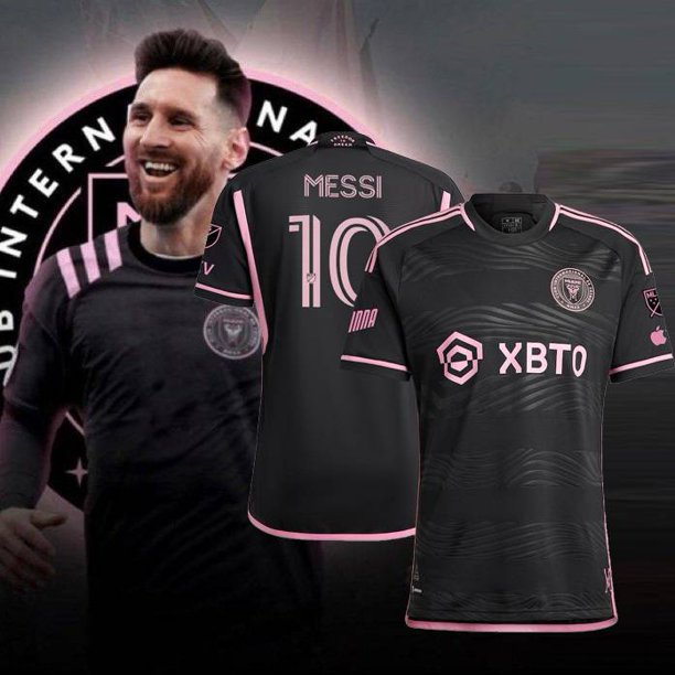 2023-2024 Inter Miami CF Away Lionel Messi Jersey Fútbol Camisetas Fans Manga Corta Deportes Tee Unisex