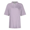 thumbnail image 3 of Aloohaidyvio No Boundaries Shirts for Women,Summer Spring Womens Dressy Tops Sport Cool Dry Moisture-Wicking Performance Golf Polo Shirts,Button Down Tops for Women, 3 of 4