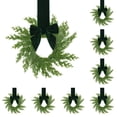 thumbnail image 2 of Artificial French Wreath Small Compact Lightweight with Bow Ribbon Decorative Hanging Ornament for Home Christmas Door Wall Indoor Celebration Decoration, 2 of 5