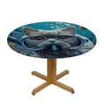 thumbnail image 3 of Orinice Cute Cat Round Table Cover Stain Resistant Washable Indoor Outdoor Tablecloth Kitchen Dining Wedding Parties 100% Polyester Mother's Day 31-35, 3 of 8