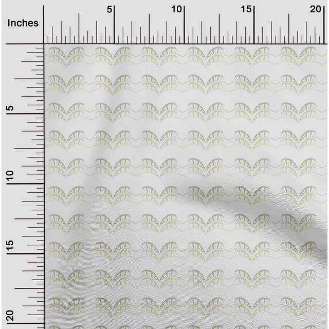 oneOone Polyester Lycra Olive Green Fabric Leaves Block Sewing Craft Projects Fabric Prints By Yard 56 Inch Wide