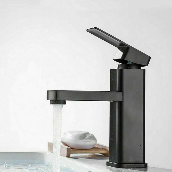 Bathroom Faucet Sink Counter Waterfall Single Handle One Hole Vanity Sink Modern Mixer Tap Commercial Deck Mount Lavatory