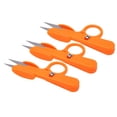 thumbnail image 3 of 3pcs Crochet Scissors Incisive Blade Lightweight Portable Orange Color Stainless Steel Mini Scissors For Embroidery, 3 of 8