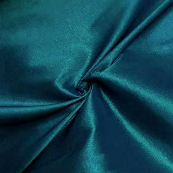 Valentina Textiles inc Stretch Taffeta Fabric 60" Inch Wide- for Weddings, Decor, Gowns, Sheets, Costumes, Dresses(1 Yard, Teal)