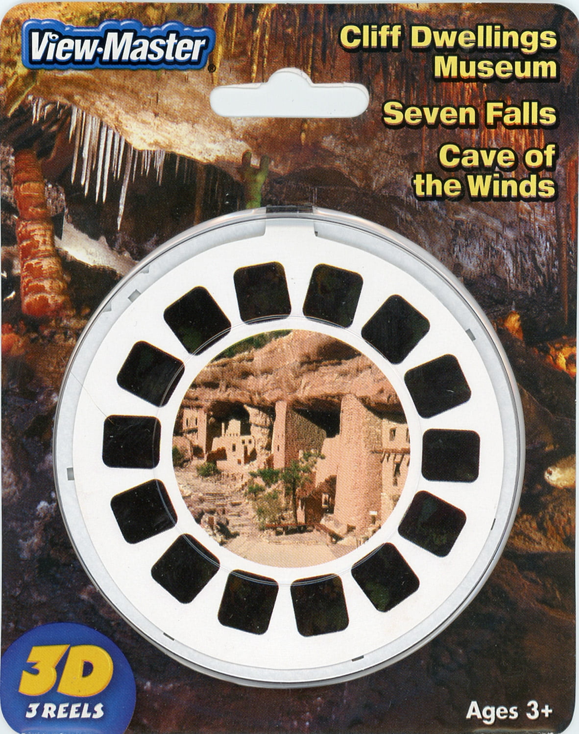Cliff Dwellings Museum; Seven Falls; Cave of the Winds NEW ViewMaster 3 Reels on Card 