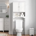 thumbnail image 4 of CONCETTA White Over The Toilet Cabinet for Bathroom, Space Saver Storage with Quiet Magnetic Doors & Adjustable Bottom Stabilizer, 4 of 10
