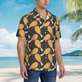 thumbnail image 5 of Daiia Chicken Legs Hawaiian Shirt for Men Gentle Cotton Regular Short Sleeve Casual-Small, 5 of 9