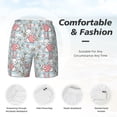 thumbnail image 5 of Lsque Mens Swim Trunks Cute Rabbit And Heart Pattern - Bathing Suit Compression Liner - Beach Swim Shorts Swimwear - (S-3XL) - Stretch Quick Dry -Large, 5 of 9