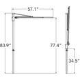 thumbnail image 6 of SimplyShade 9' Outdoor Patio Half Octagon Umbrella, Beige, 6 of 6