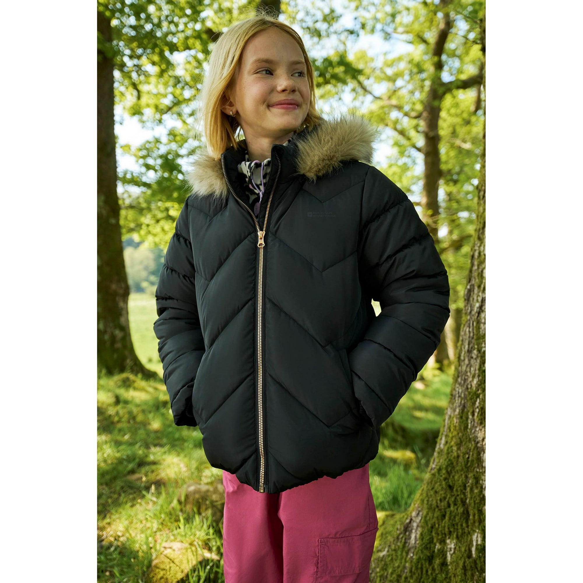 Girls short padded coat sale