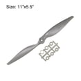 thumbnail image 2 of Hélices RC CW 11x5.5 Pulgadas 2-Palas para Avión Nylon Gris con Anillos Adaptadores, 2 of 4