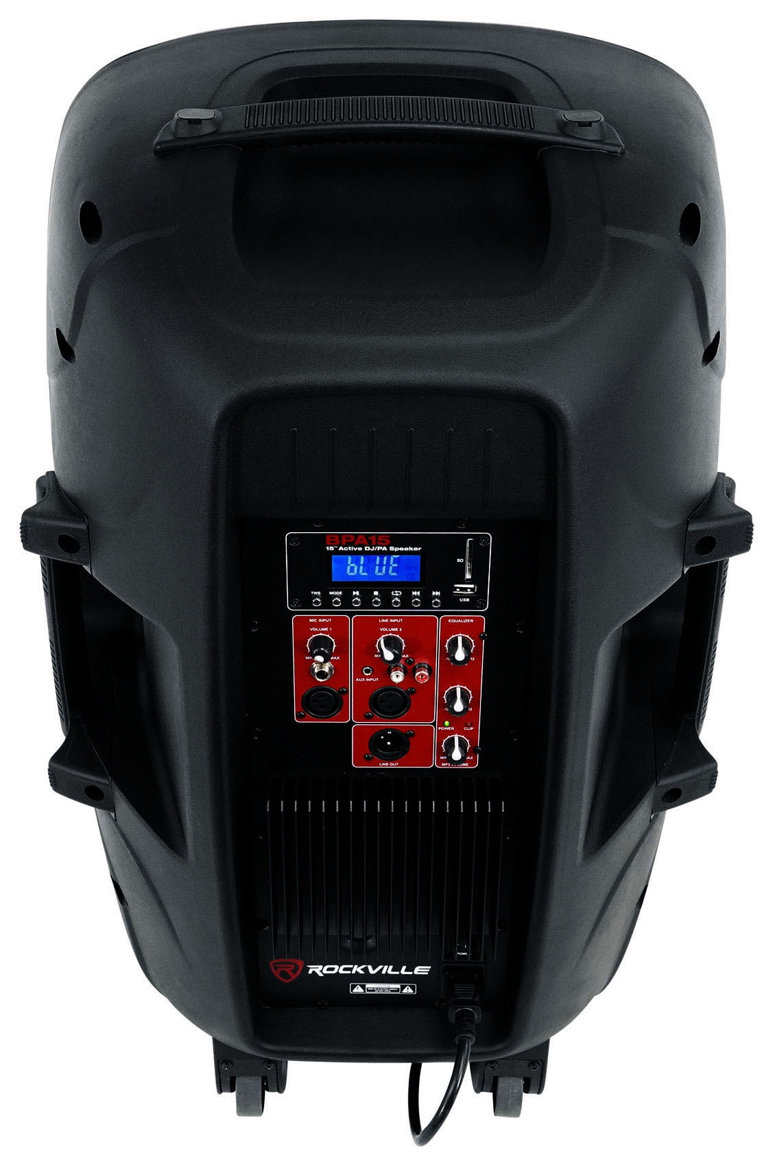 Rockville BPA15 15" Professional Powered Active 800w DJ PA Speaker w Bluetooth