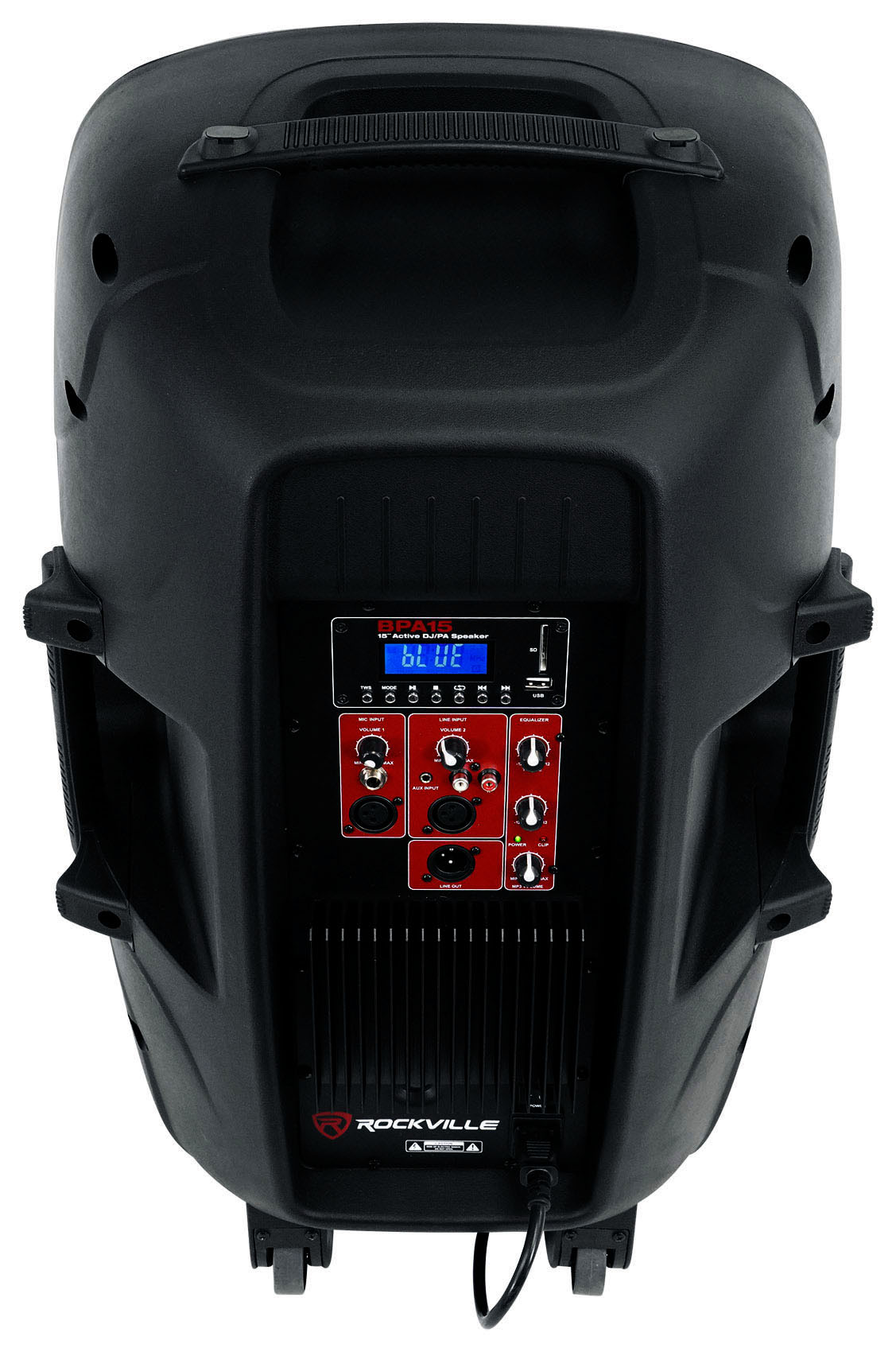 Rockville BPA15 15" Powered PA Speaker - 800W Bluetooth Speaker With USB/SD Player