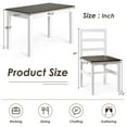 thumbnail image 4 of Costway Ensemble de Salle à Manger 5 Pcs Table de Cuisine Compacte en Bois Massif et 4 Chaises Moderne, 4 of 10