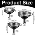 thumbnail image 3 of BESEW7 Stainless Steel Funnel for Kitchen Use Filling Bottles, Leak-Free Small Oil Funnel Set for Home Restaurant Powder Liquid Transferring S, 3 of 8