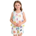 thumbnail image 2 of Bovxnpu Girls' Short Sets Girls Summer Solid Sleeveless Crew Neck Tank Top + Shorts 2-Piece Sets Summer Outfits, 2 of 4