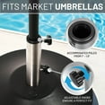 thumbnail image 5 of US Weight 80 lbs. Prefilled Concrete Round Outdoor Free Standing Patio Umbrella Base in Black, 5 of 7