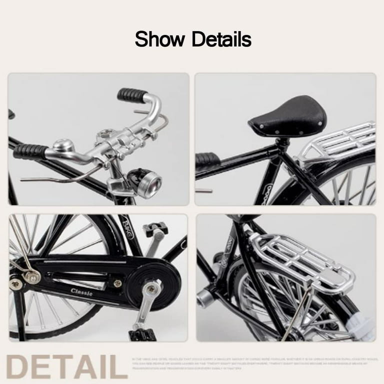 albue Investere Land med statsborgerskab 1:10 Scale Alloy Bicycle Model - Mini Retro Style Classical Bike Toy,  Finger Bike Model Miniature Metal Decor for Indoor Office - Walmart.com