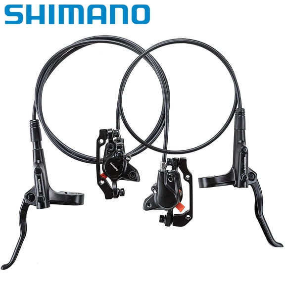 Acera MT200 MTB Hydraulic Disc Brake Caliper Lever Set Left Rear Right Front Mountain Bike Brake with Universal IS/PM Caliper Adapter for MTB XC Trail Road Bike Fat Bike