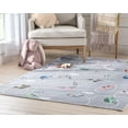 thumbnail image 6 of Well Woven Kids Rugs Traffic Modern Grey Printed Distressed Machine Washable 3'3" x 5' Area Rug, 6 of 7