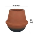 thumbnail image 6 of Decorative Flower Vase, Terracotta Inspired Orange Ceramic 10 Inch, 6 of 7